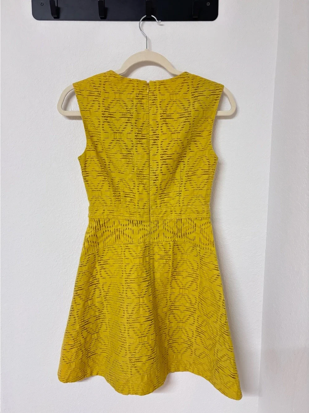 J. Crew Yellow Sleeveless Textured Fit-and-Flare Girls Dress
